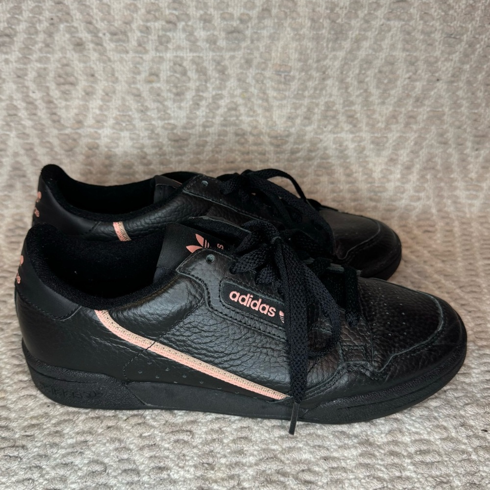 ADIDAS ORIGINALS CONTINENTAL 80 LEATHER CASUAL WOMEN'S SHOES BLACK